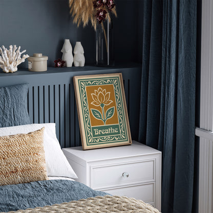 Breathe Art Print - Floral Wall Art