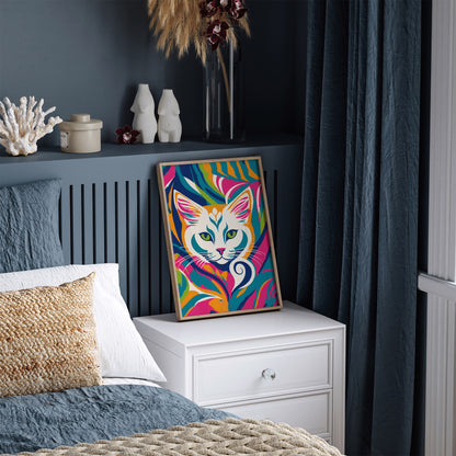 Colorful Wild Cat Wall Art