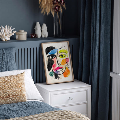 Abstract Face Pop Art Poster