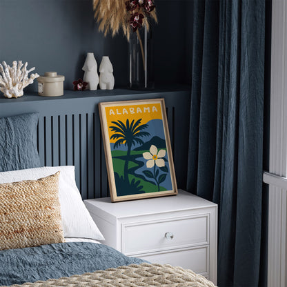 Alabama Retro Travel Poster