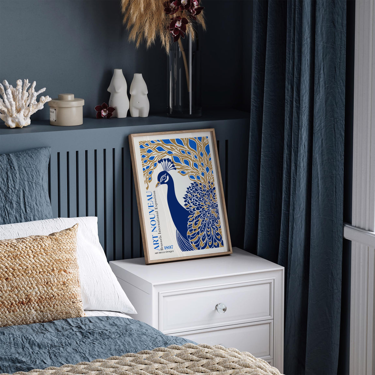 Art Nouveau Peacock Poster