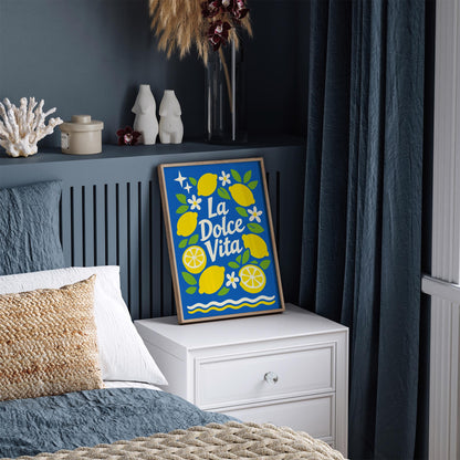 La Dolce Vita Lemon Quote Poster