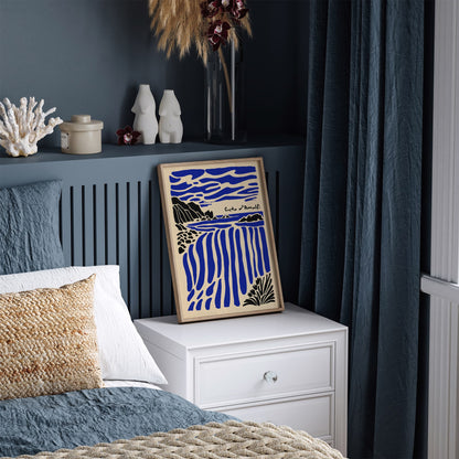 Amalfi Coast Mid Century Travel Poster