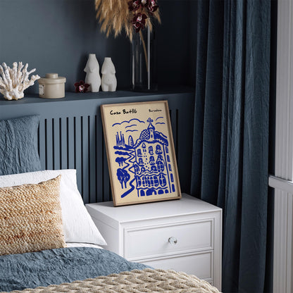 Casa Batlló Poster - Barcelona Gaudi Architecture Wall Art