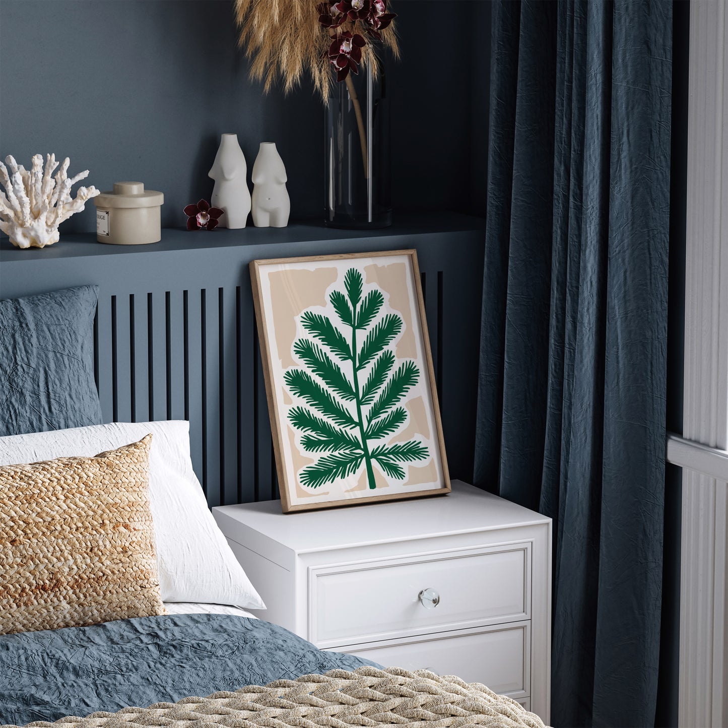 Green Leaf Cozy Wall Art