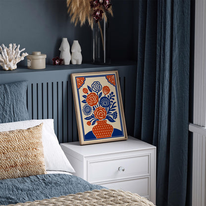 Flowers Bouquet Art Print - Modern Wall Decor