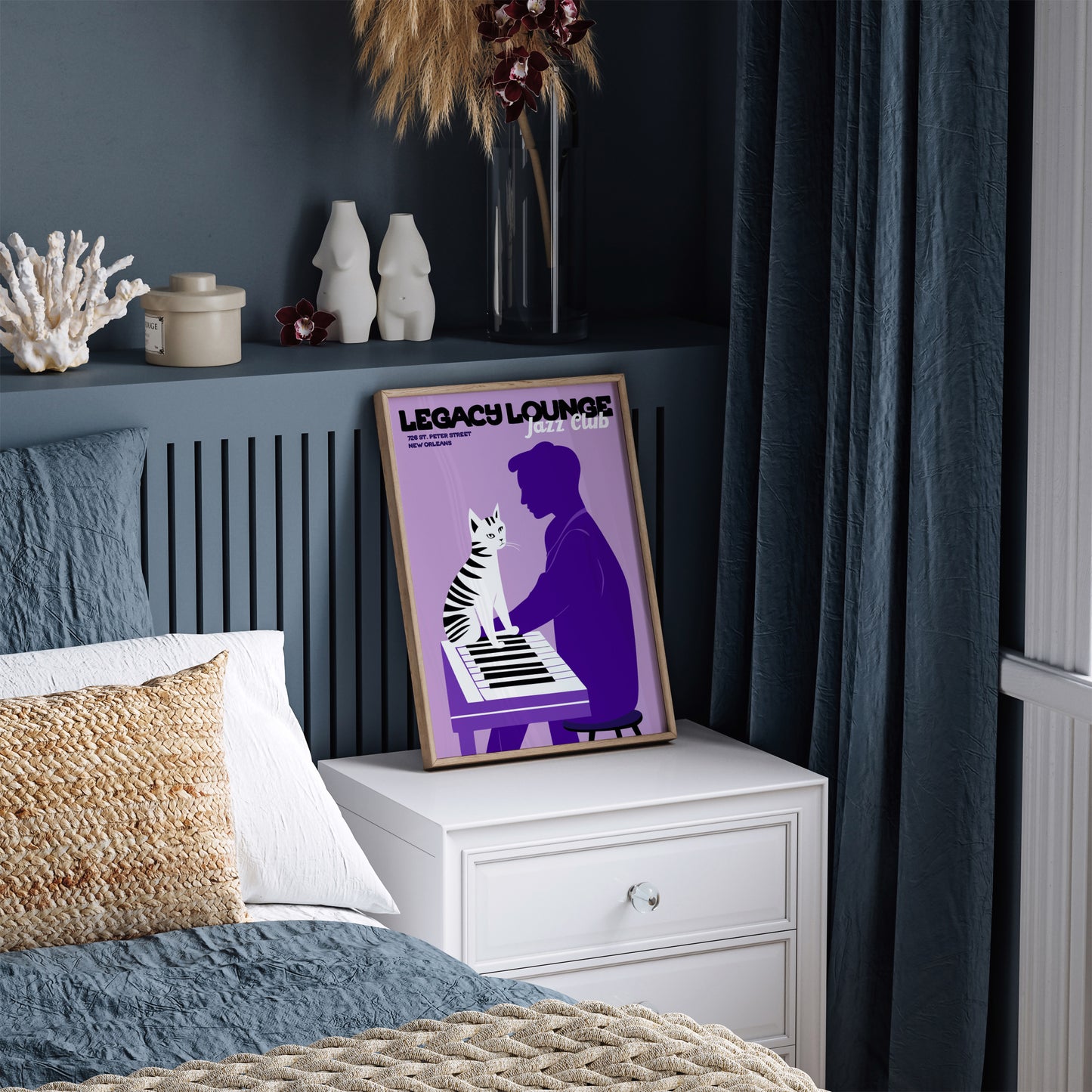 Legacy Lounge Jazz Club Purple Poster