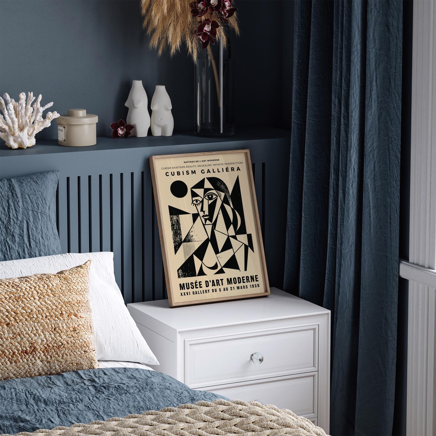 Vintage Cubism Exhibition Poster Print