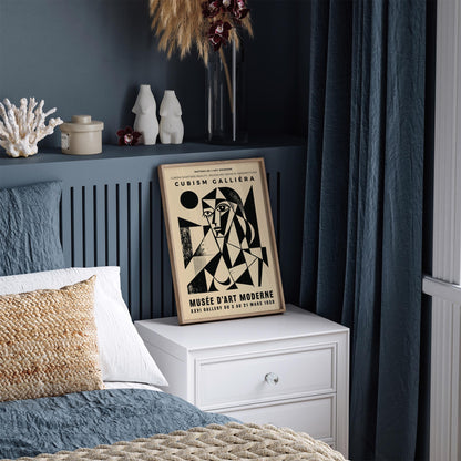 Vintage Cubism Exhibition Poster Print