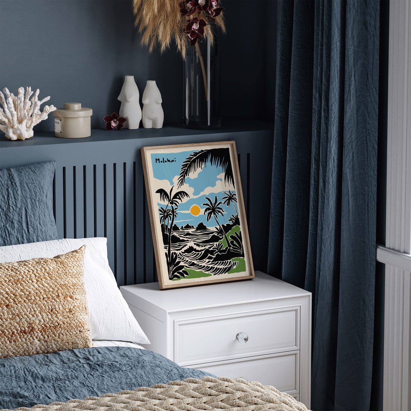 Molokai Hawaii Travel Tropical Poster