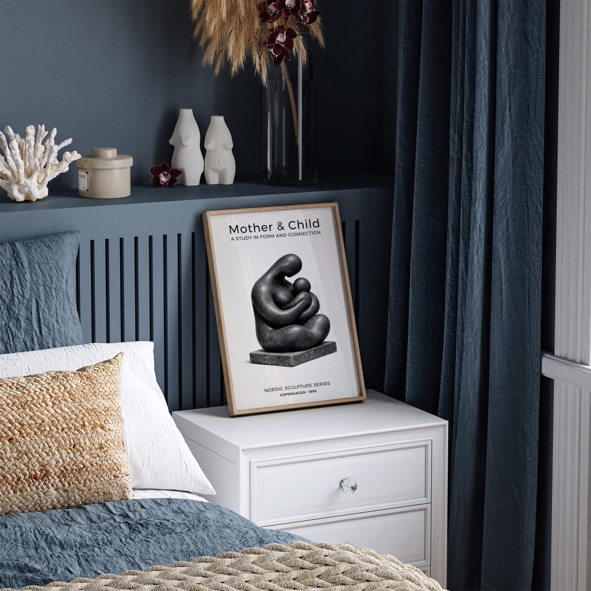 Mother and Child Scandinavian Art Poster