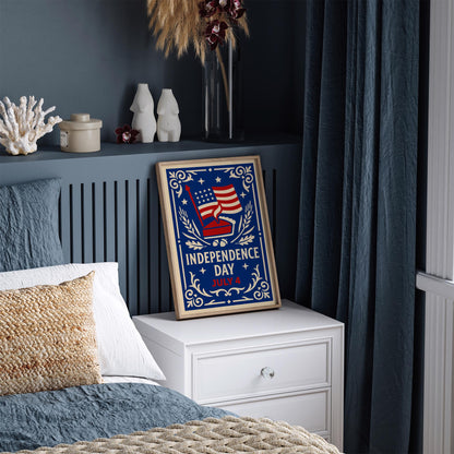 July 4 Independence Day Art Poster