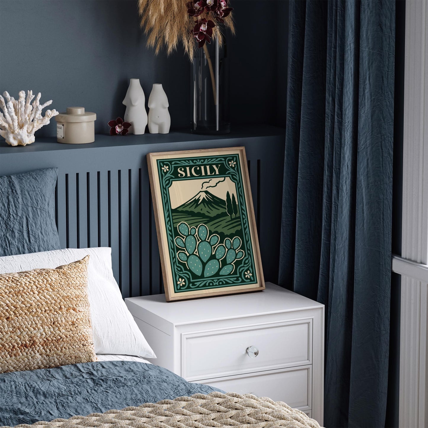 Sicily Poster Landscape Travel Print