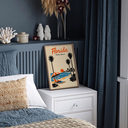 Florida Golden Beach Travel Poster