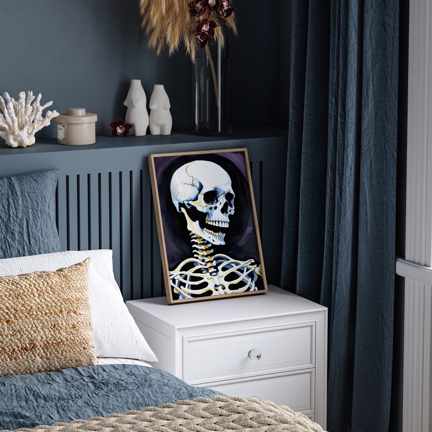 Skeleton Halloween Home Decor Print