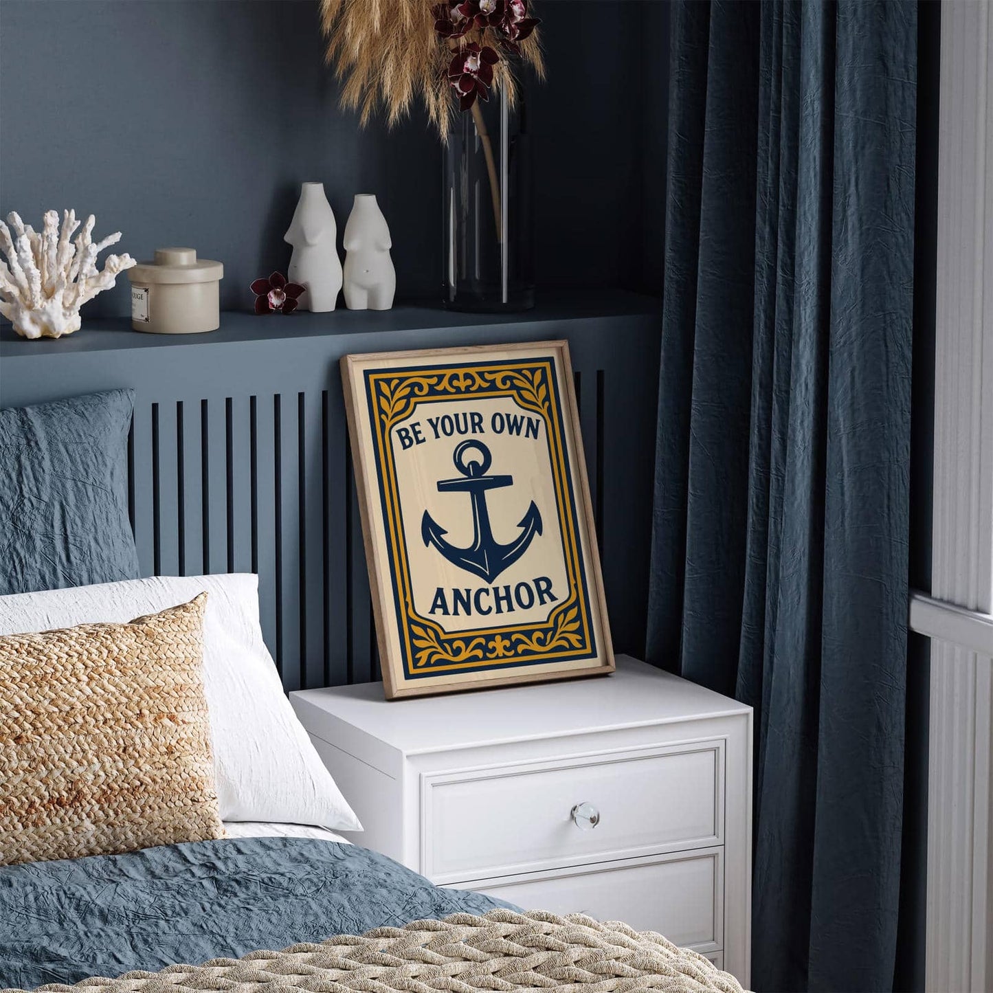 Be Your Own Anchor Poster - Nautical Wall Art for Man Cave