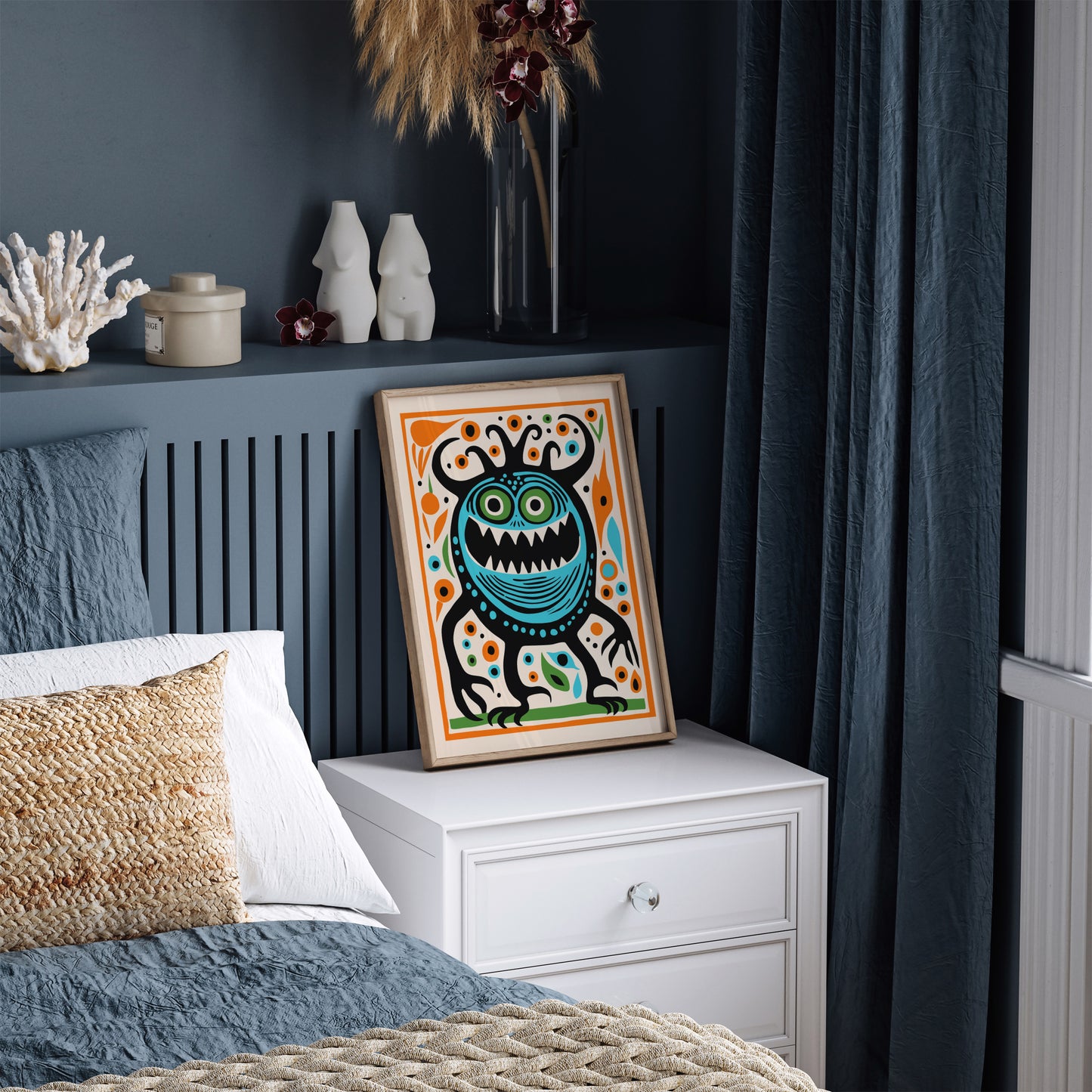 Spooky Monsters Art Print Kids Room Wall Art