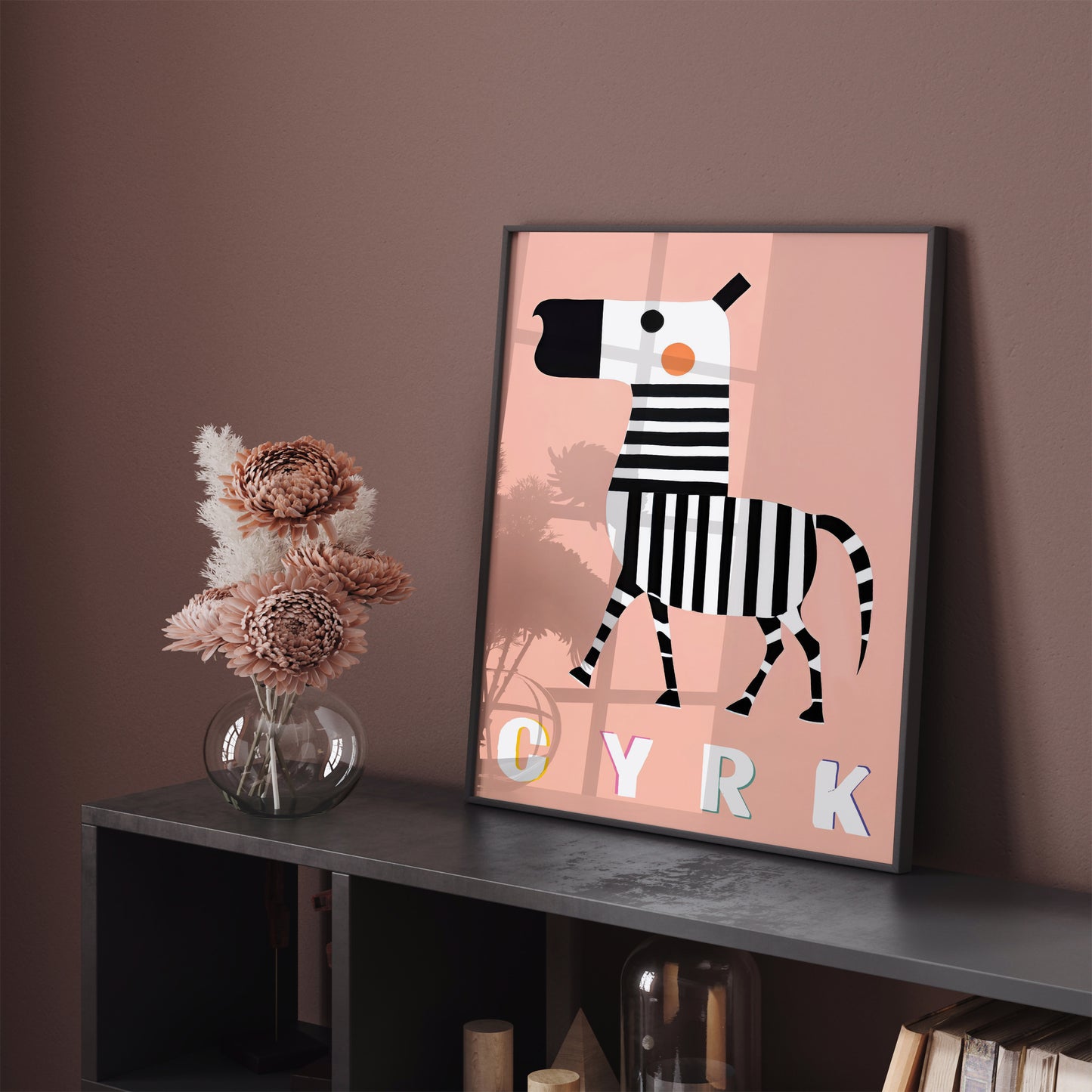 Funny Zebra Animal Cyrk Wall Art