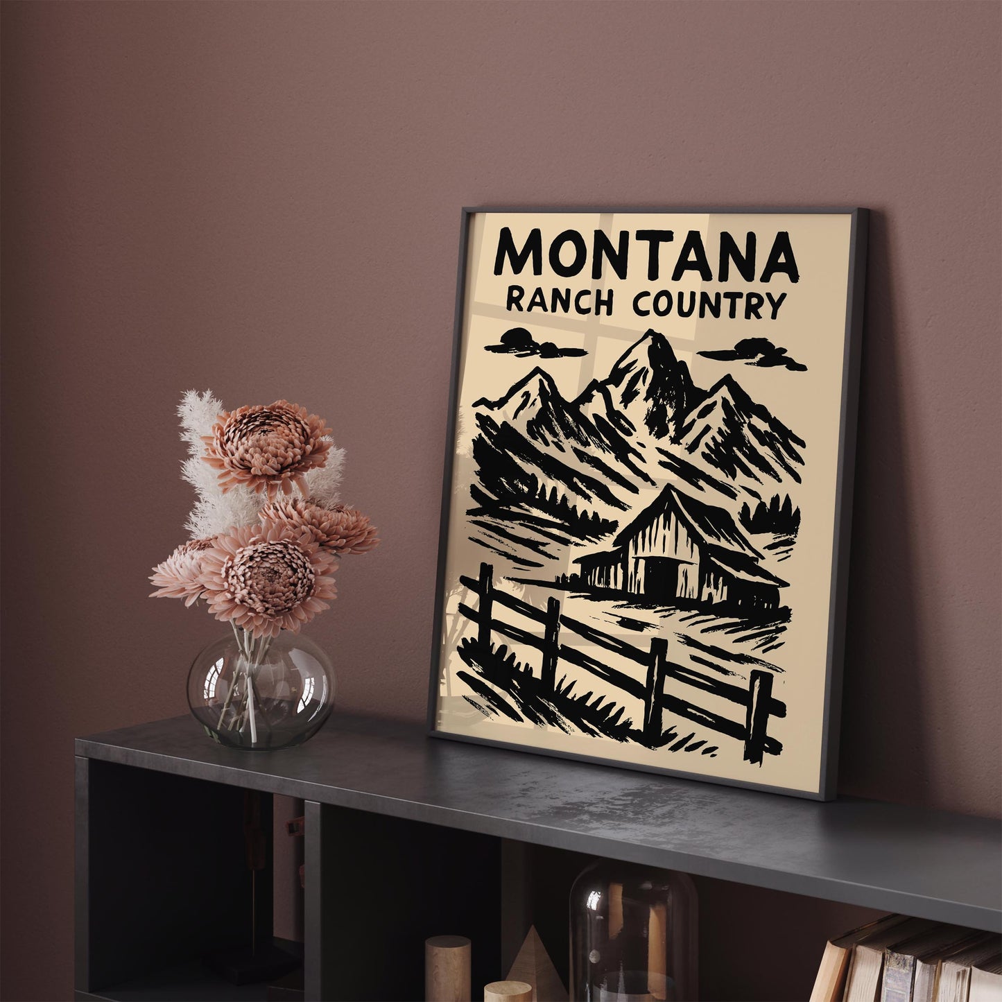 Montana Ranch City Poster