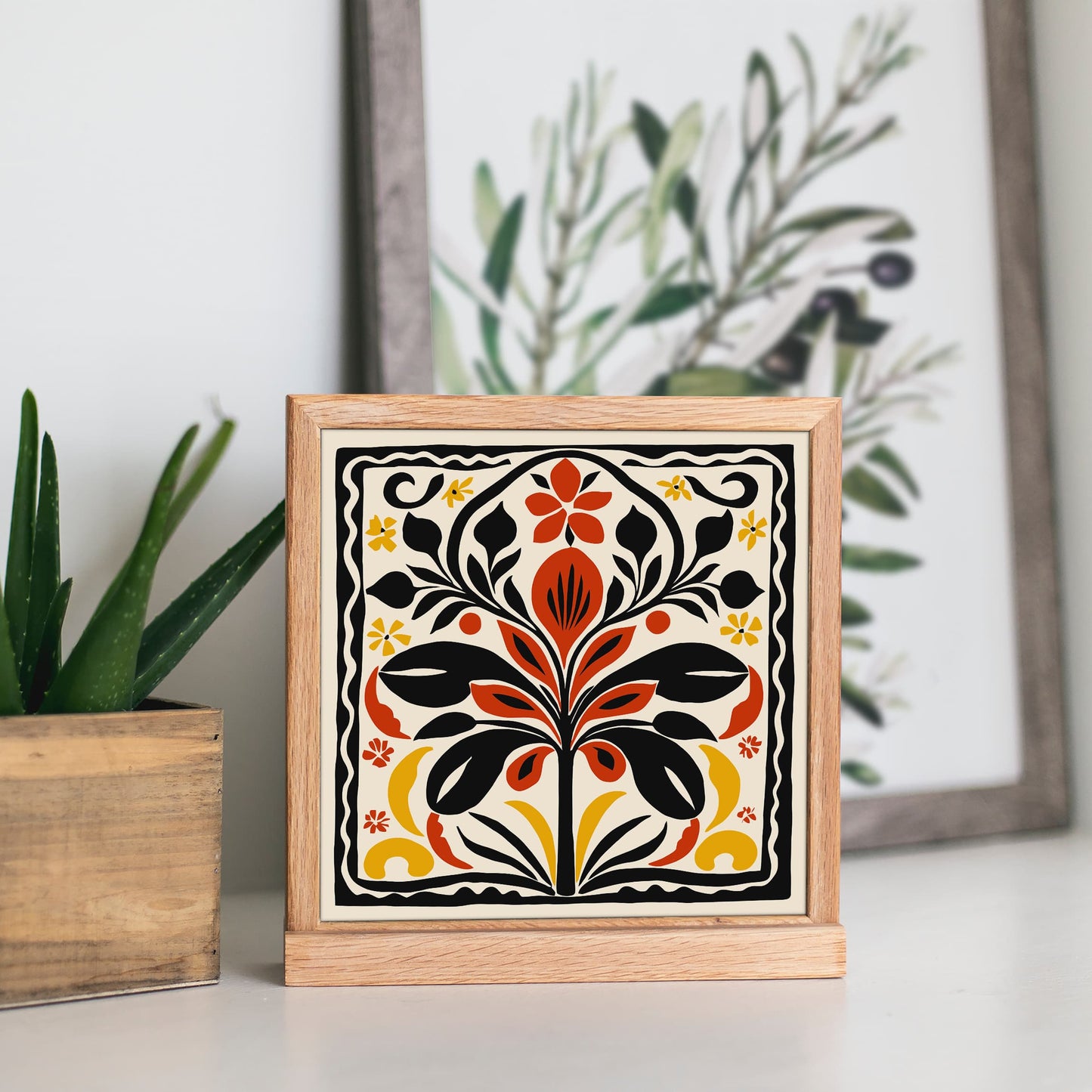 Abstract Cut Outs Poster - Square Nature Wall Art