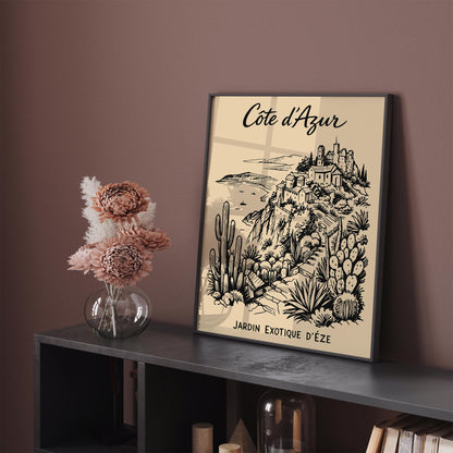 Côte d’Azur Jardin Exotique d’Eze Poster