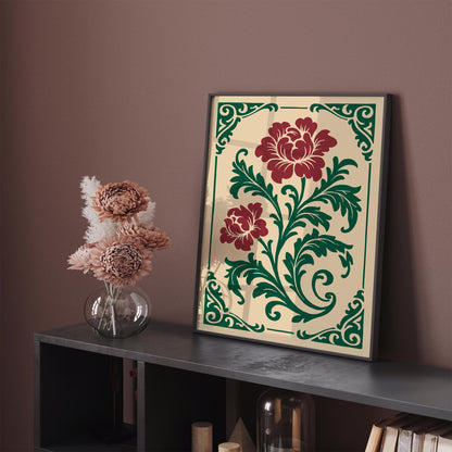 Rococo Style Floral Art Print