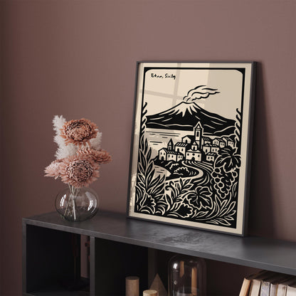 Etna Sicily Poster - Italian Landscape Wall Art