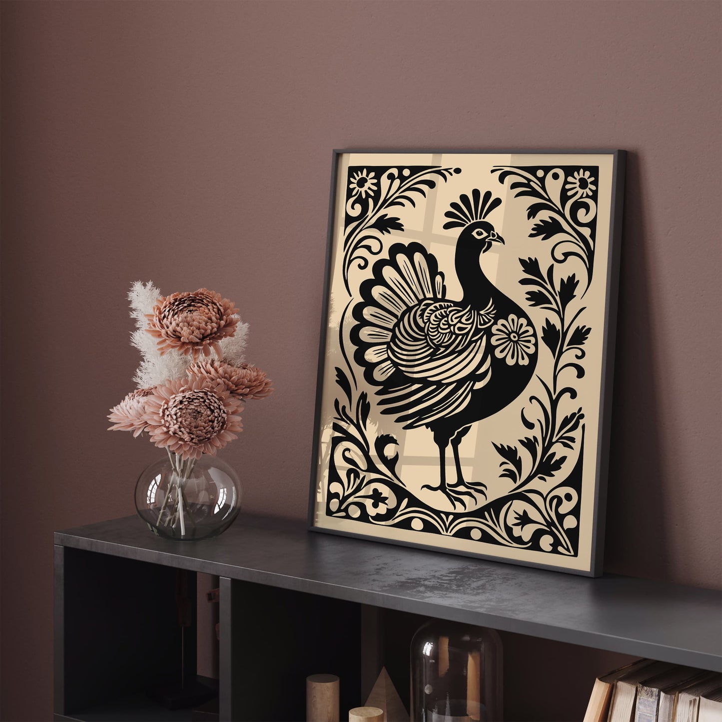 Turkey Bird Print Farmhouse Kitchen Wall Decoration