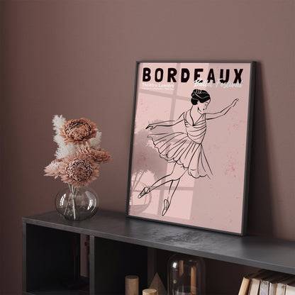 Bordeaux French Ballerina Poster