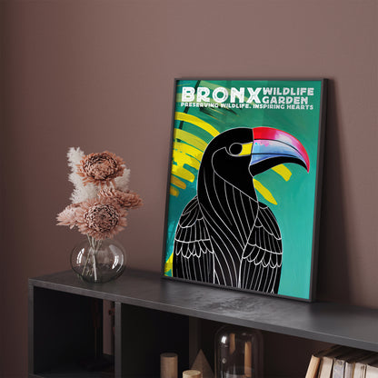 Bronx Wildlife Garden Retro Zoo Poster