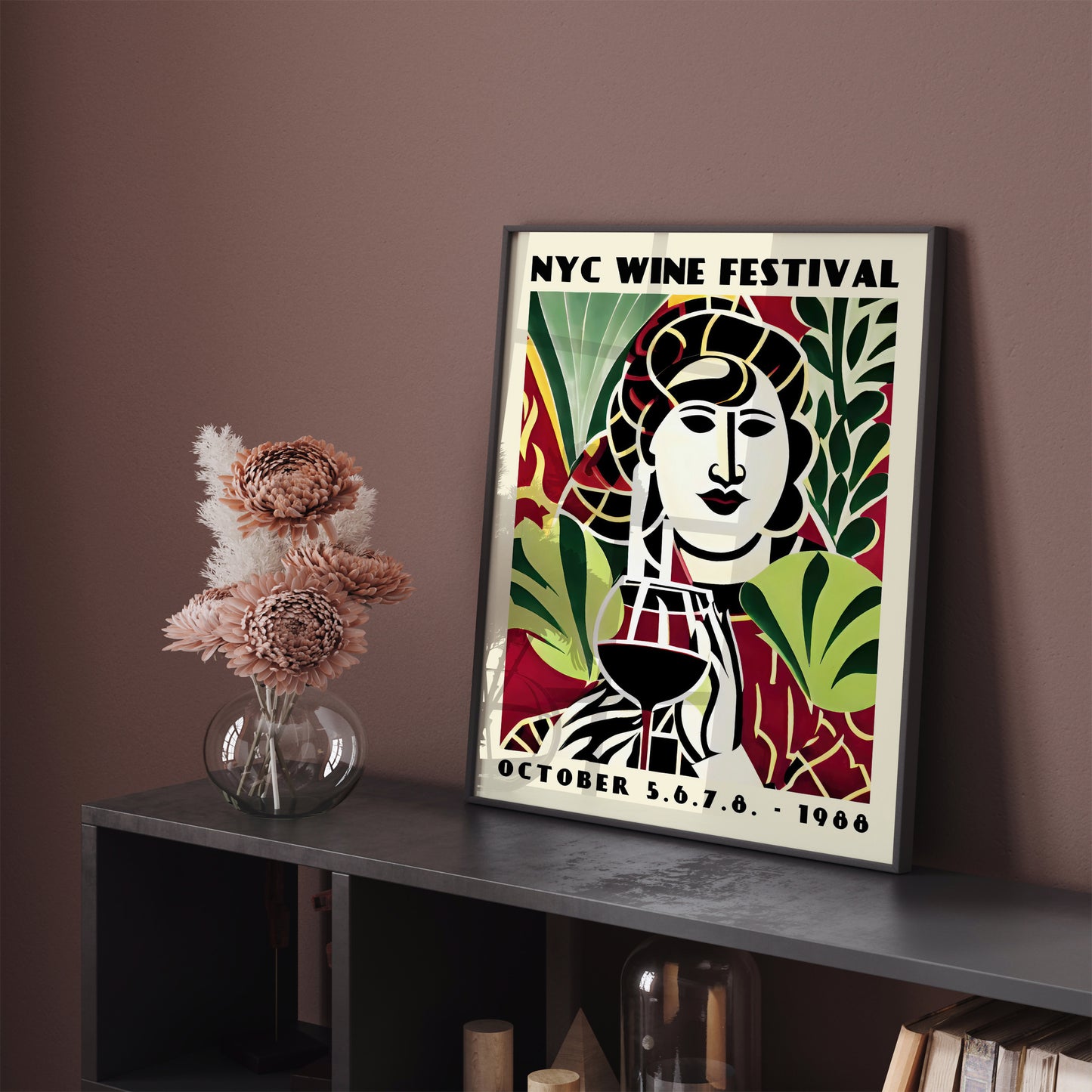 NYC Wine Festival Vintage Poster