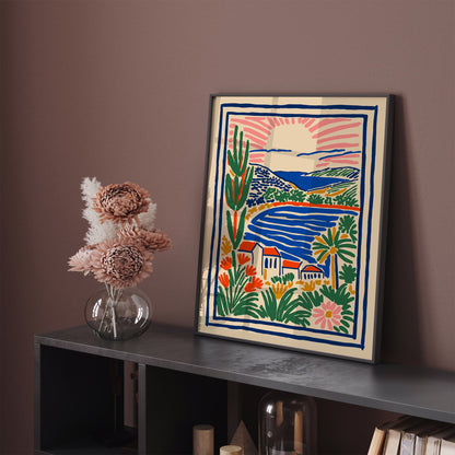 Spanish Landscape - Colorful Travel Wall Art Print
