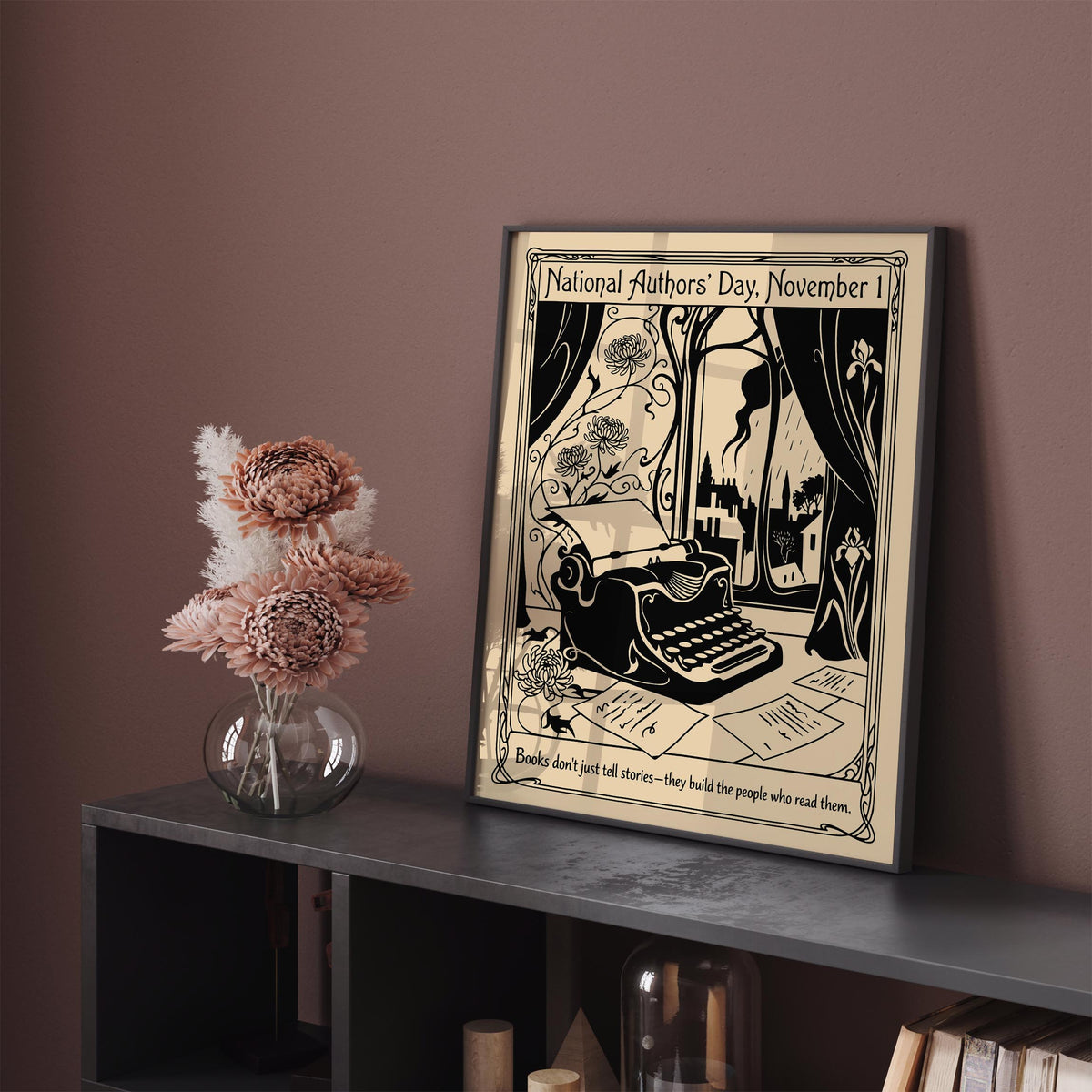 Vintage National Authors Day Poster