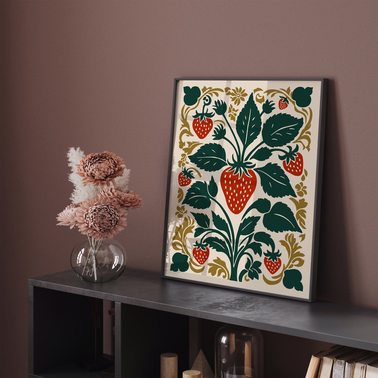 Strawberry Kitchen Print – Vintage Style