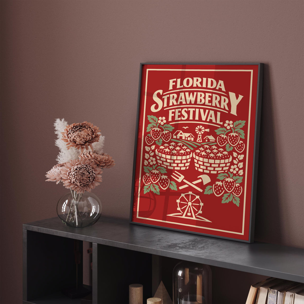 Vintage Florida Strawberry Festival Poster