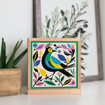 Colorful Bird Square Art Print 2024