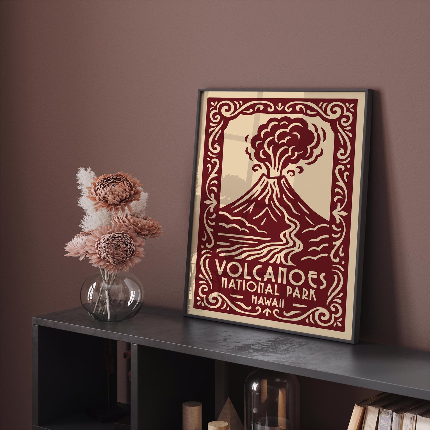 Volcanoes National Park Poster - Hawaii Travel Wall Art