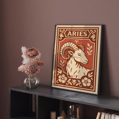 Aries Horoscope Sign - Zodiac Wall Art Print