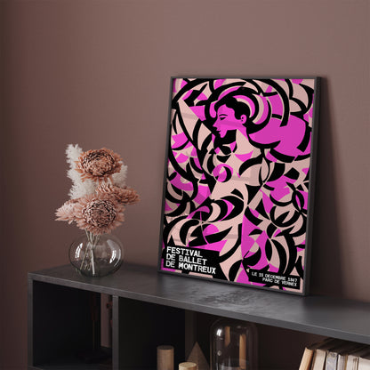 Festival de Ballet de Montreux Magenta Art Print