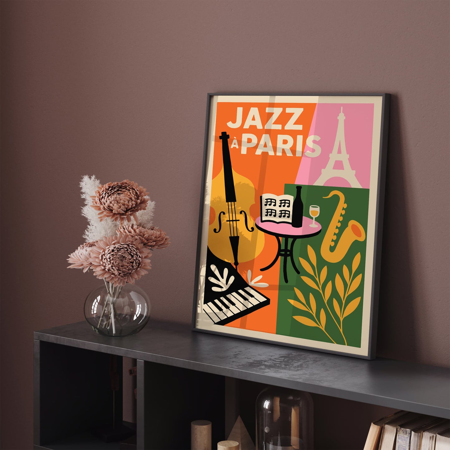Jazz à Paris Poster - Colorful Music Wall Art