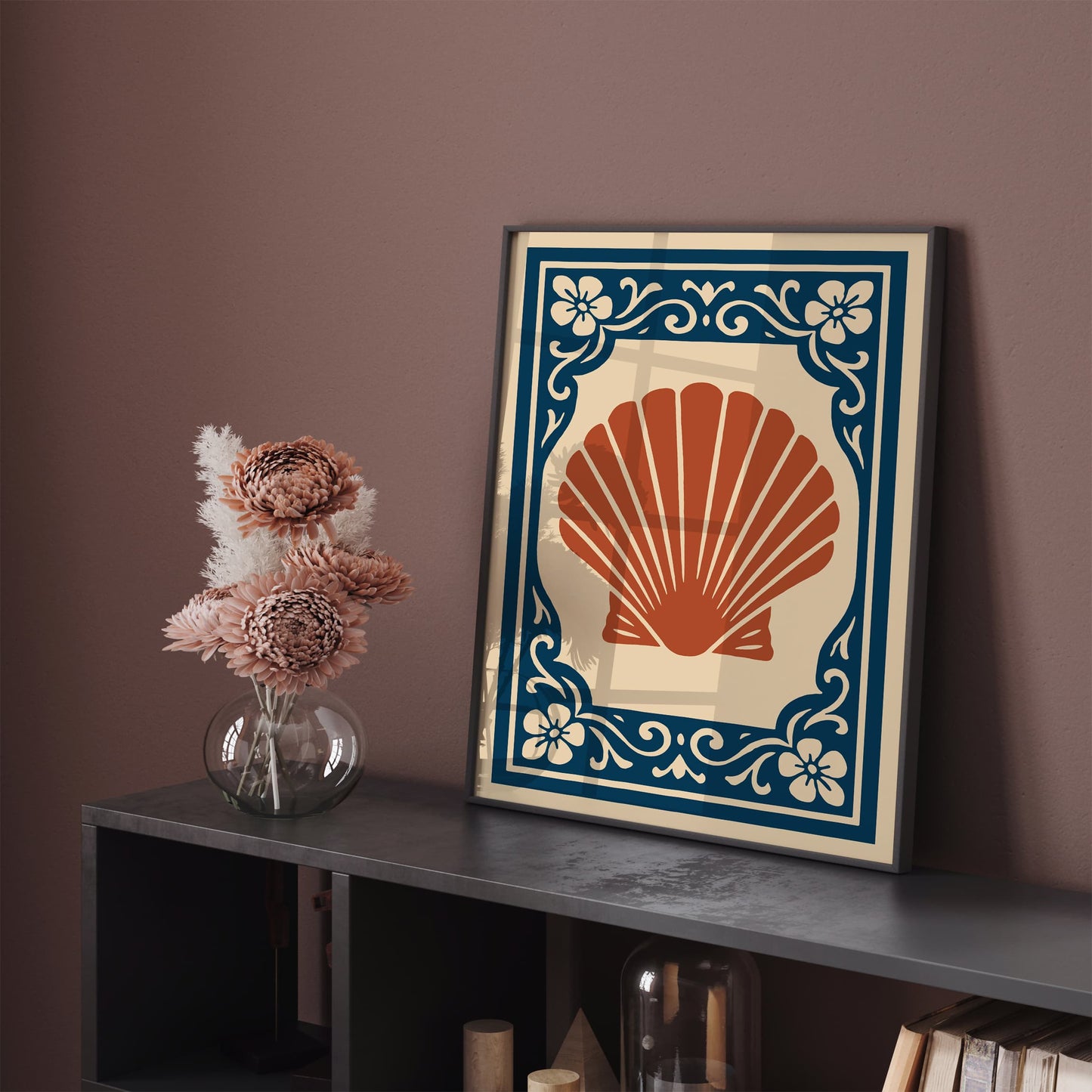 Rococo Seashell Art Print