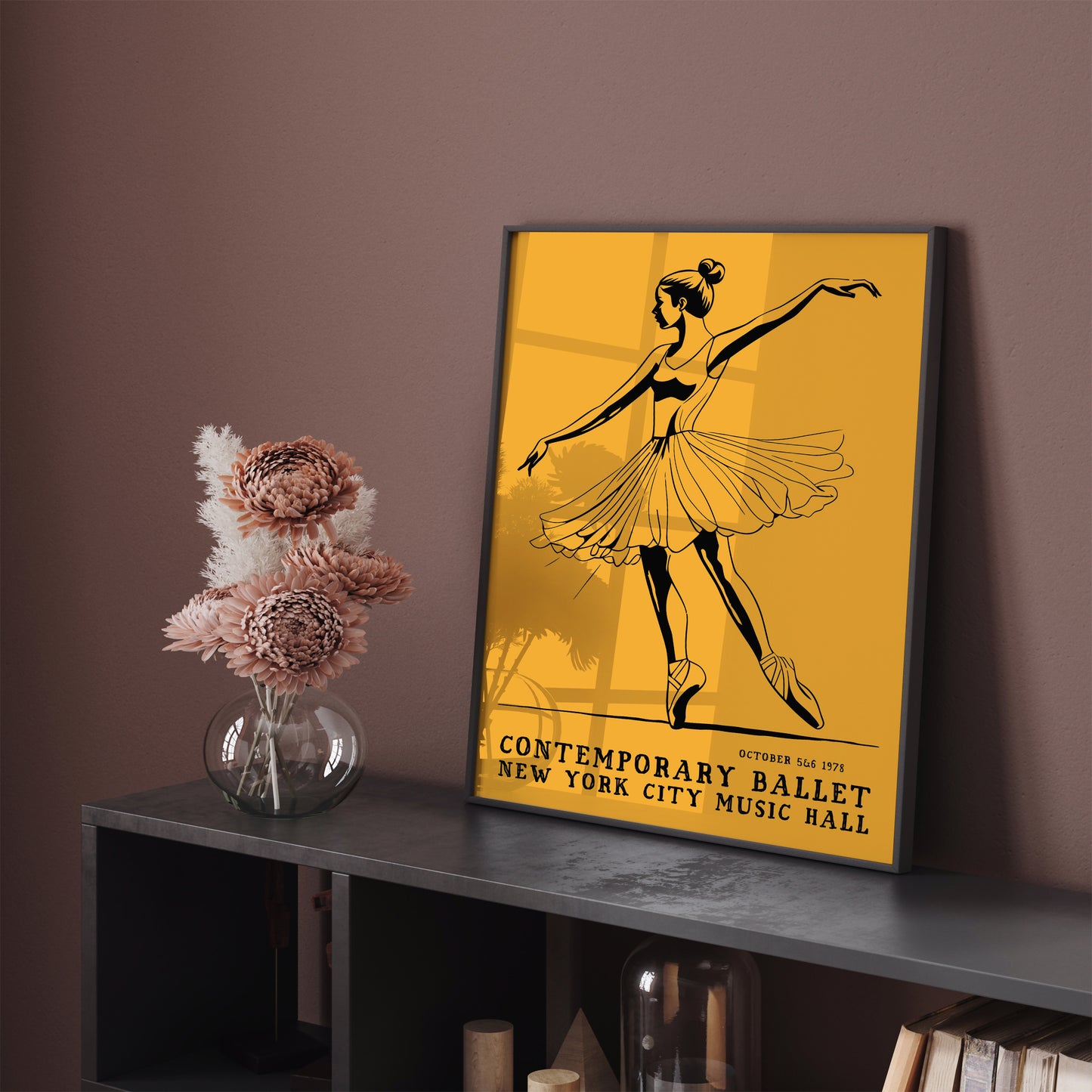 NYC Ballet Vintage Yellow Poster