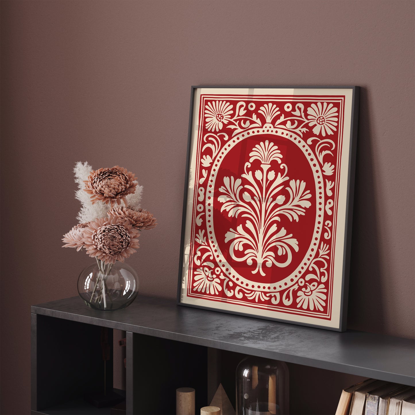 Rococo Floral Art Print - Elegant Wall Art
