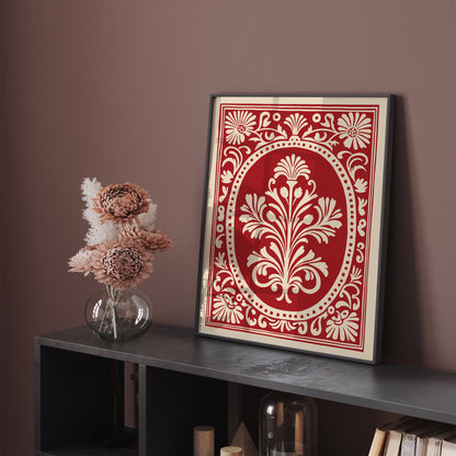 Rococo Floral Art Print - Elegant Wall Art