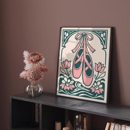 Ballet Shoes Poster Pointe Wall Art Print