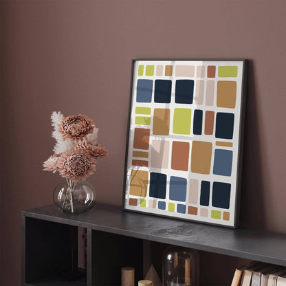 Abstract Aesthetic Colorblocks Art Print