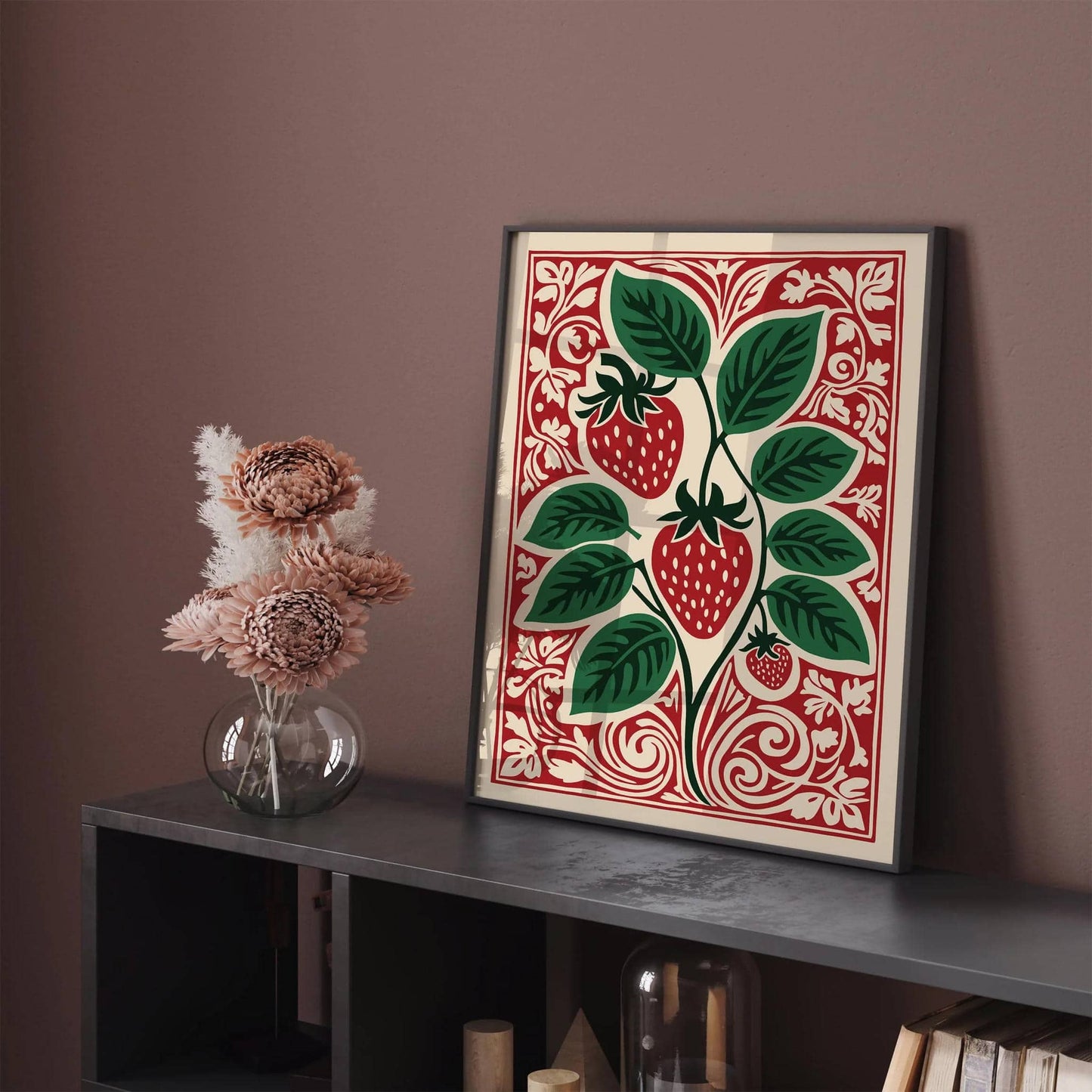 Strawberry Fruit Poster - Kitchen Wall Decor