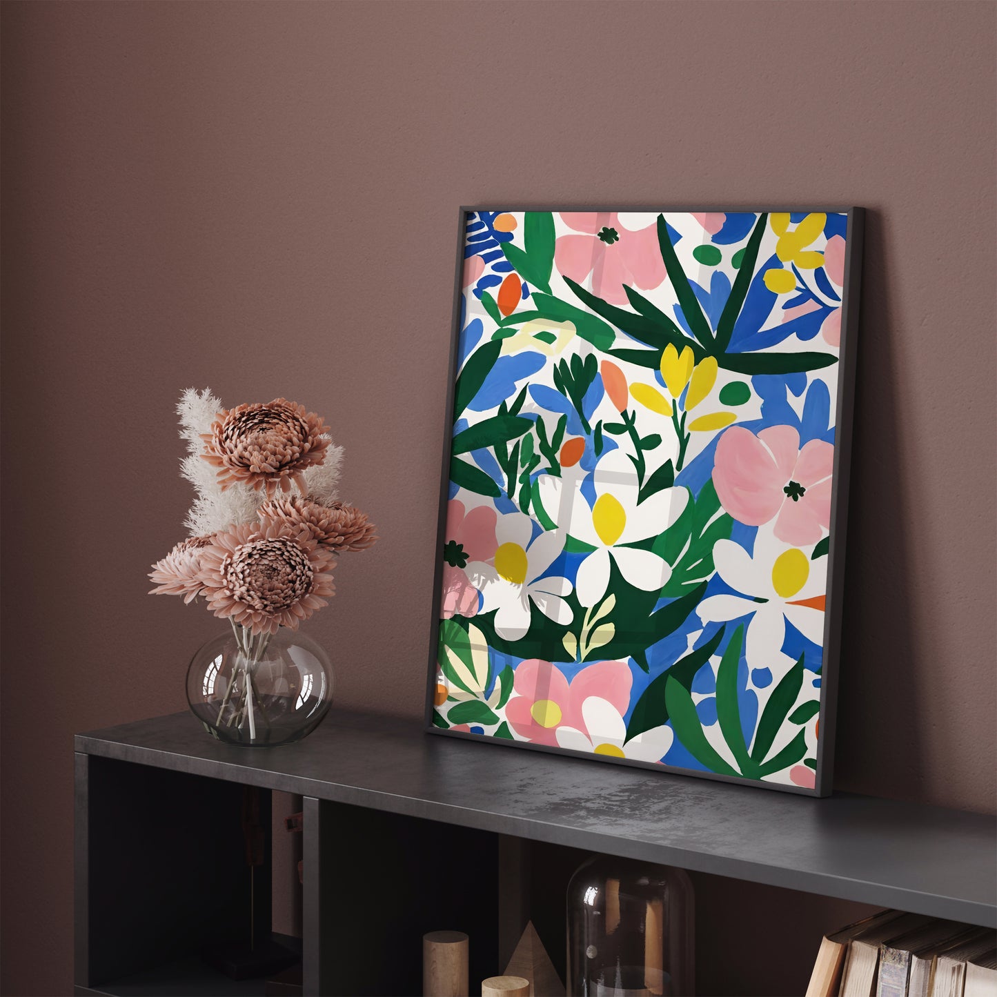 Cute Flowers High Quality Art Print