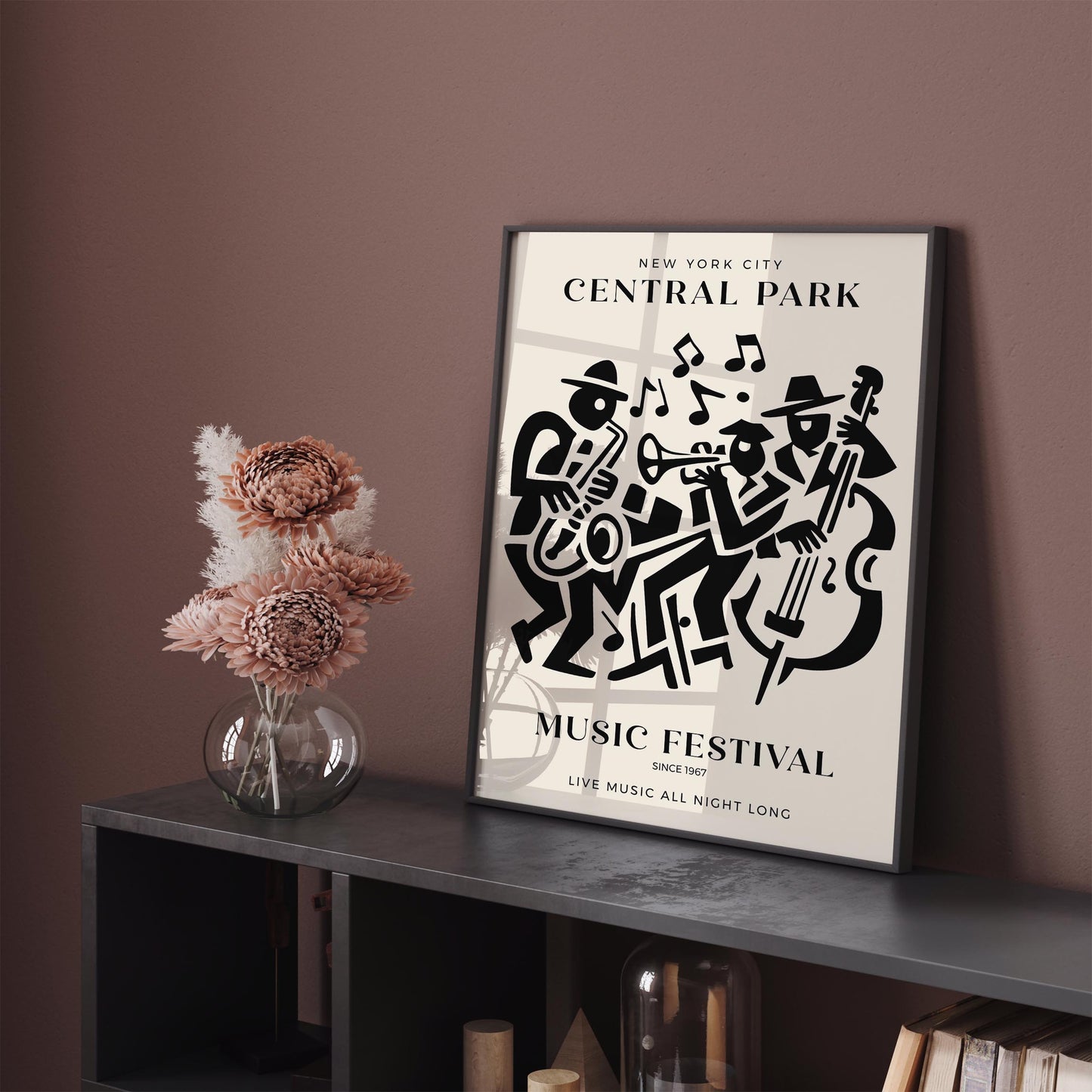 NYC Central Park Jazz Music Festival Poster