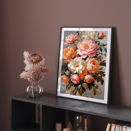 Luxury Art Nouveau Floral Art Print